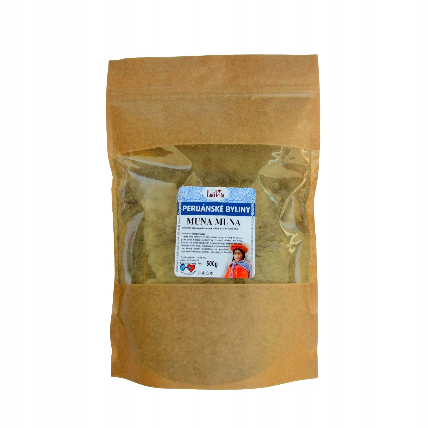 Muna Muna ziele mielone Peru 500g