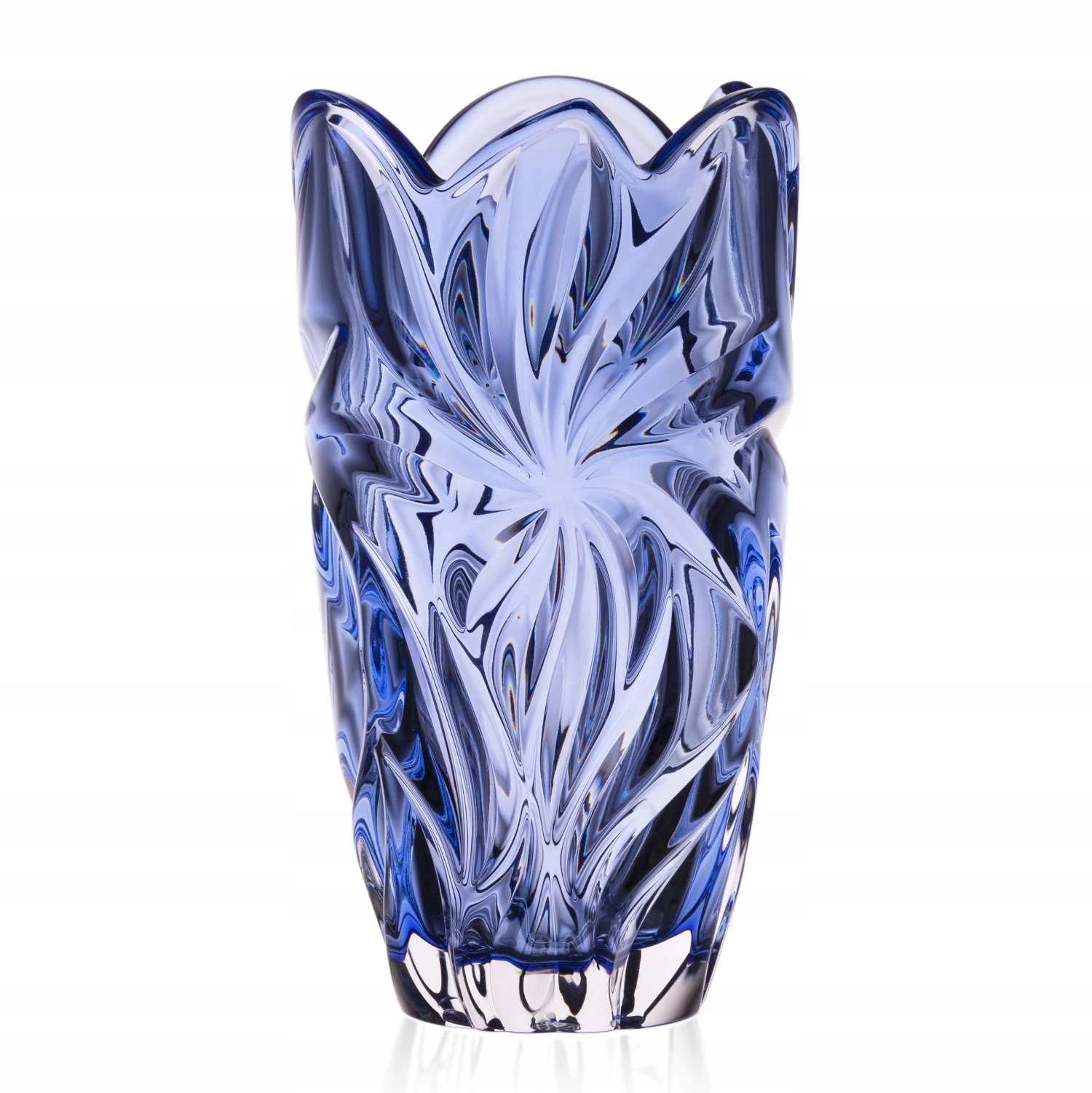 Aurum Crystal Váza Flora blue 280 mm