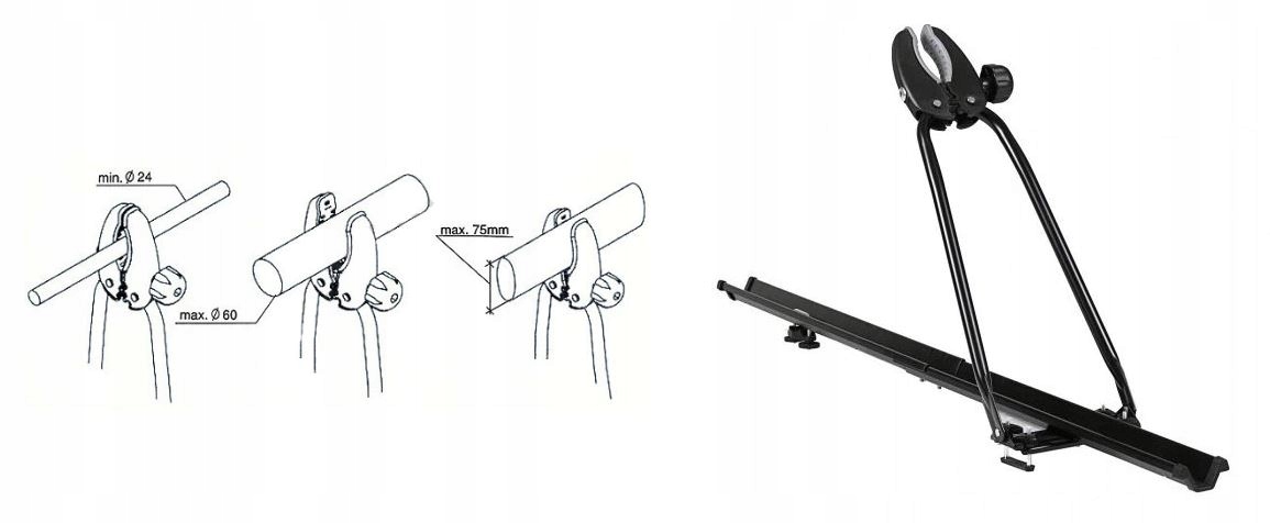 3x BAGAZNIK DACHOWY NA ROWER UCHWYT ROWEROWY HOMAR Product Weight 2 8 kg