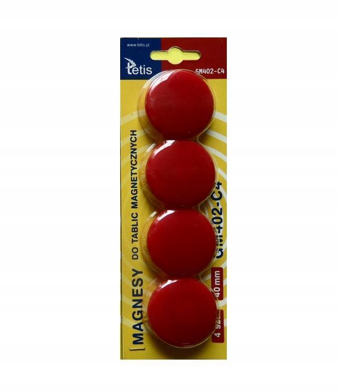 

Magnesy Okrągłe Kolorowe Do Tablic 4szt 40mm