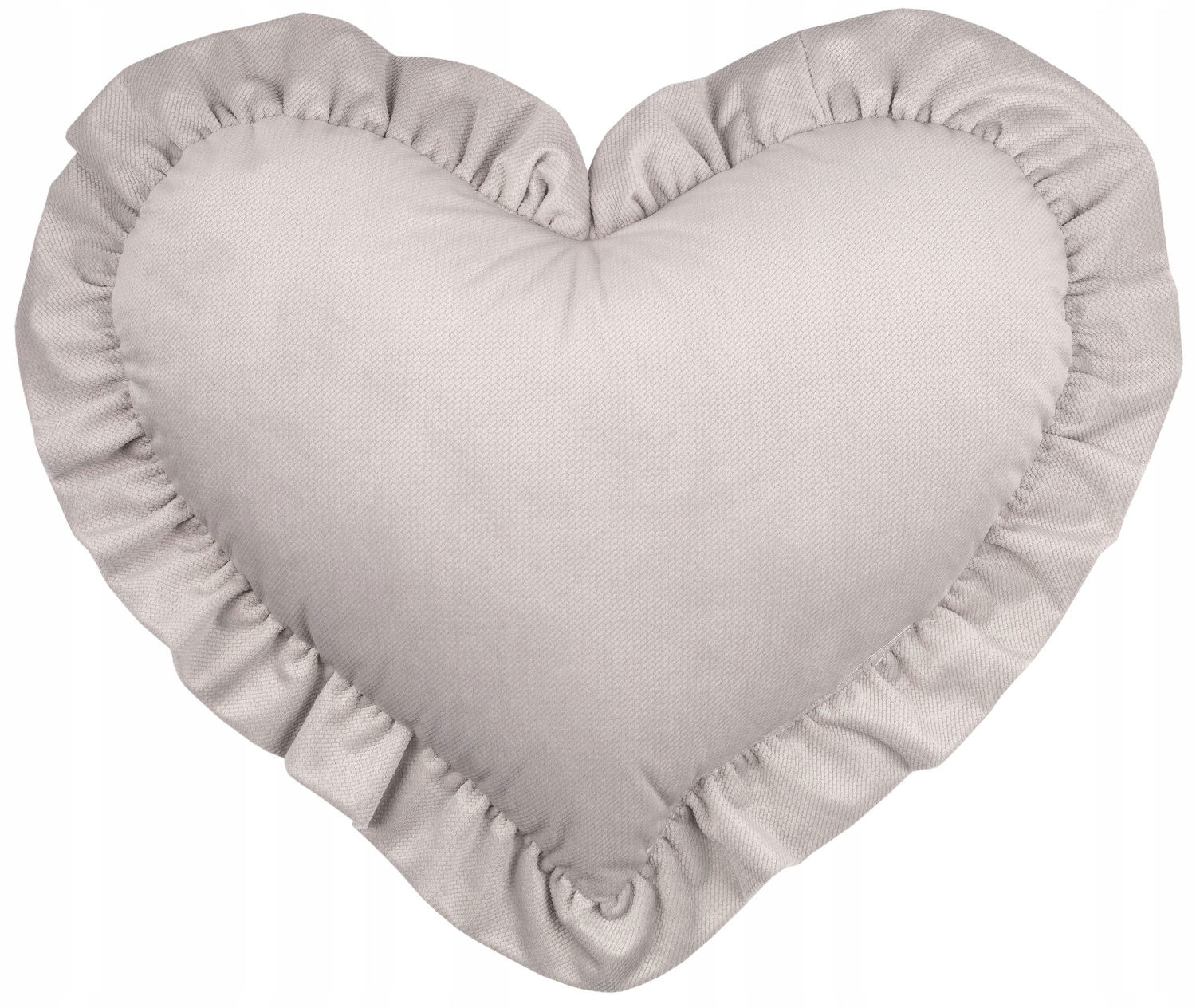 PODUSZKI DEKORACYJNE SERCE Z FALBANKĄ VELVET