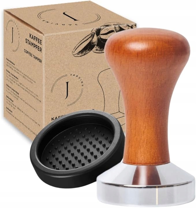 Tamper Na Kávu S Podložkou A Dřevěnou Rukojetí