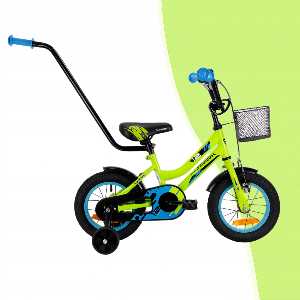 ДИТЯЧИЙ ВЕЛОСИПЕД 12 ДЮЙМІВ MIRAVO КОШИК ДЛЯ ВЕЛОСИПЕДА ДЛЯ ХЛОПЧИКА БЕЗКОШТОВНО
