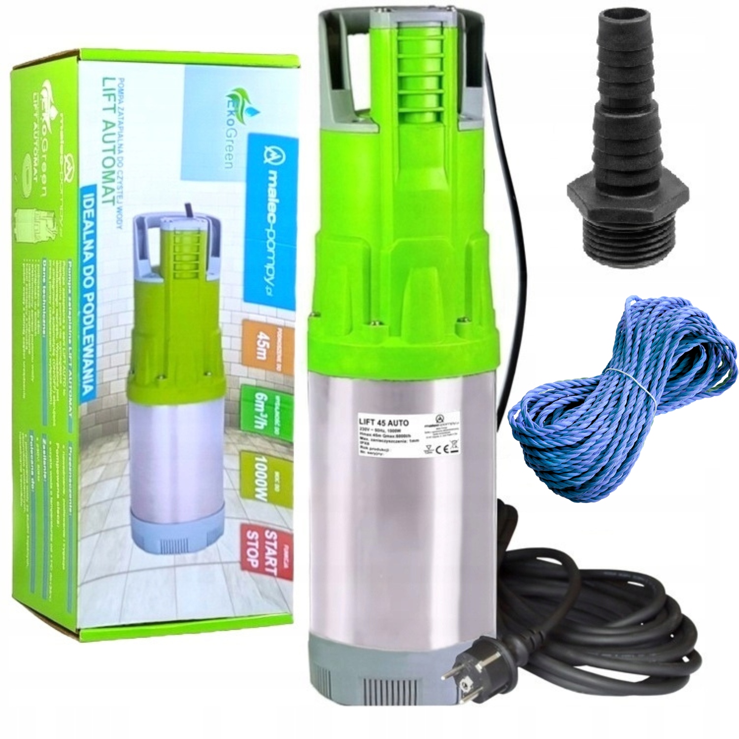 Pompa Lift 35 Multi Auto Do Deszczówki 100L/MIN Automatyczna +linka