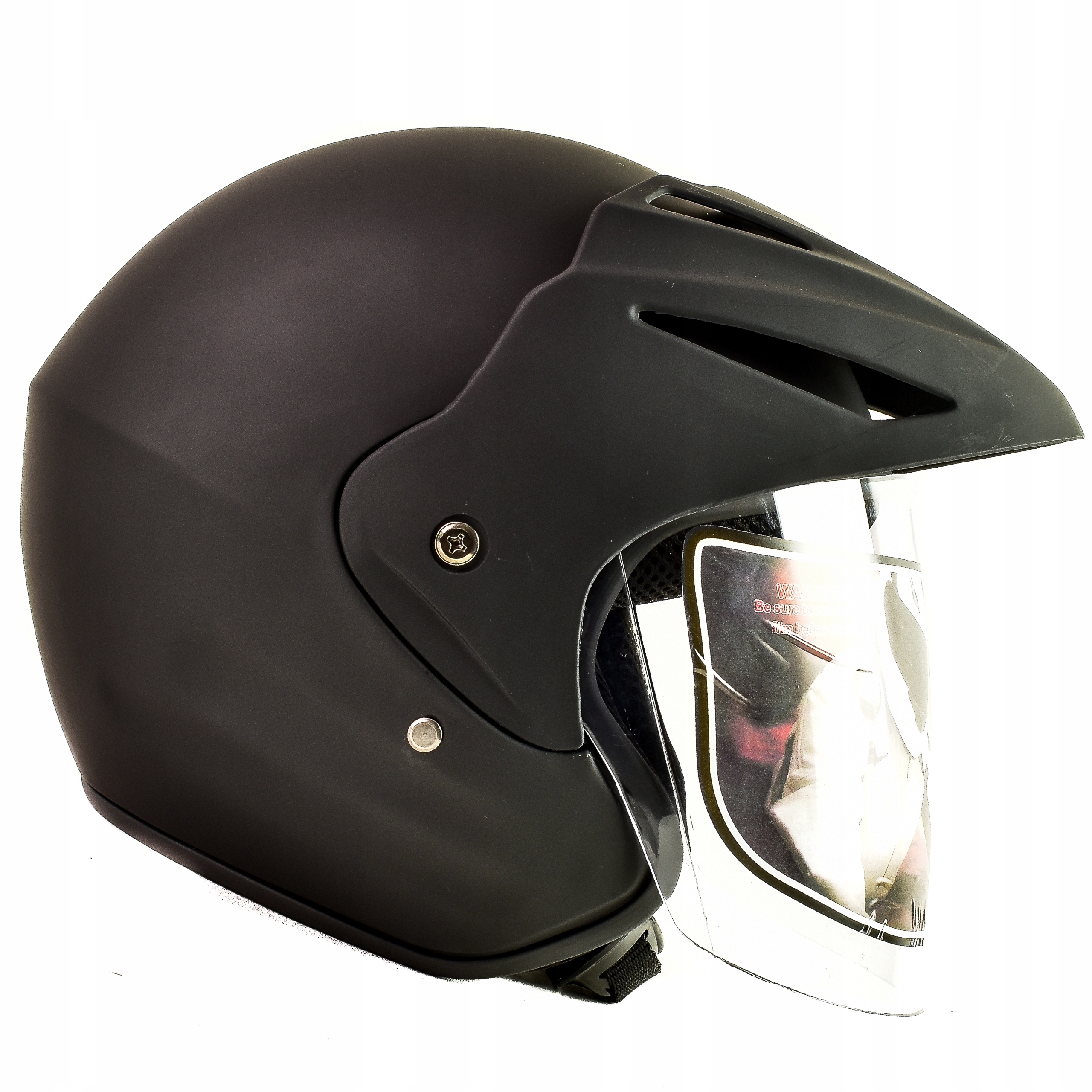 

Kask Otwarty na Skuter Daszek Czarny Mat Torq L