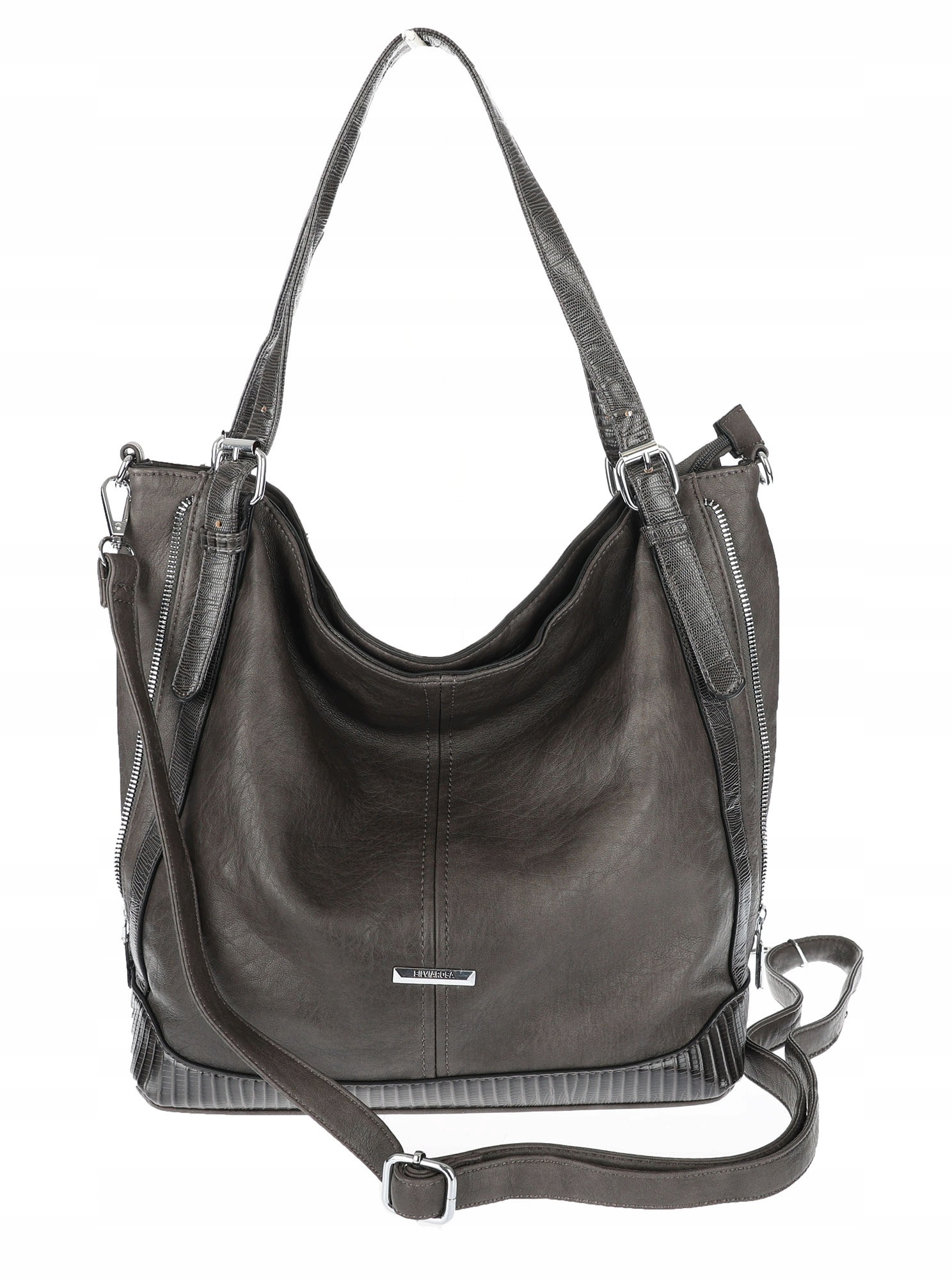 Dámská velká nákupní taška Prostorná taška na práci přes rameno SR6120 Šedá