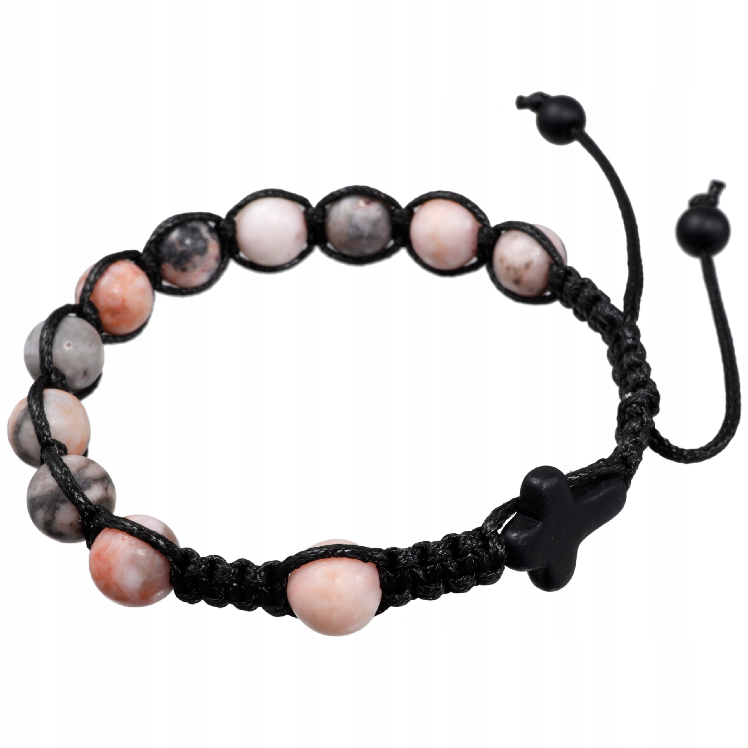 Dámský náramek Růženec na ruku desítka z kamenů Jaspis Pink Zebra