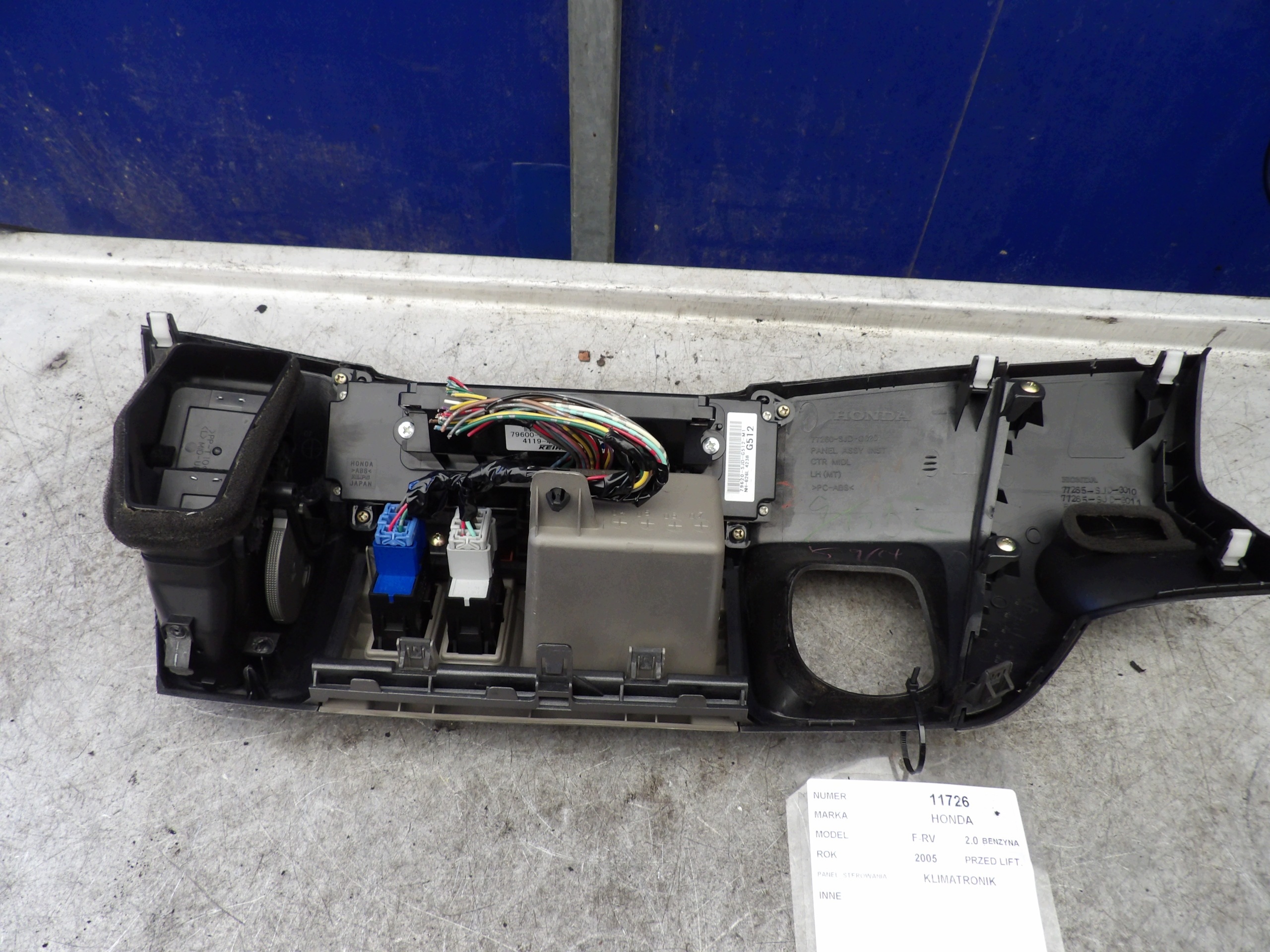 Honda FR-V vezérlö panel a klímának