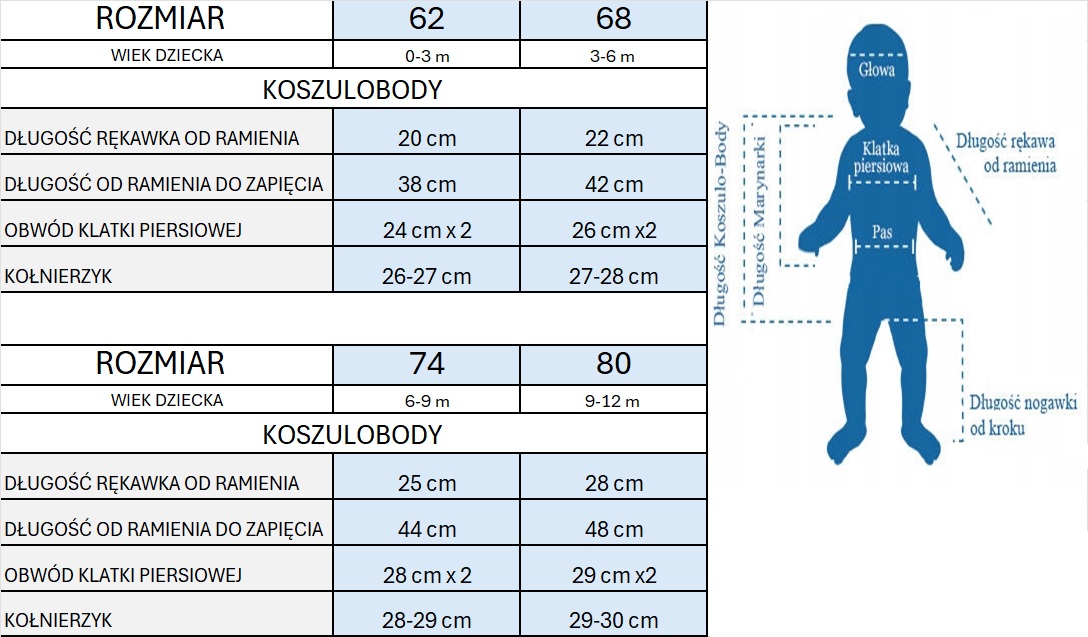 Koszulobody białe do chrztu na chrzest ubranka R74 Rozmiar 74