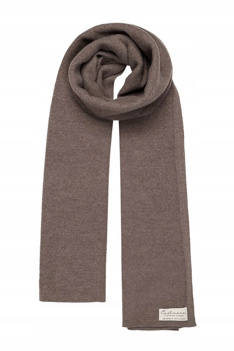 Dámská šála Ander zimní šála s kašmírem a vlnou Vero Taupe 60x200 cm