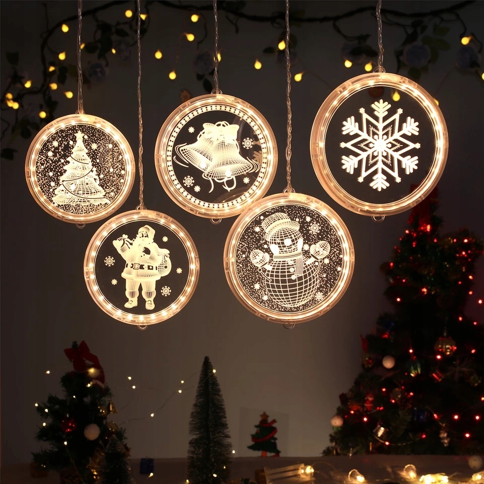 WITRAŻ 3D LED ŚWIĄTECZNE LAMPKI NA OKNO NAPIS Kod producenta 37WITRAŻ50-3