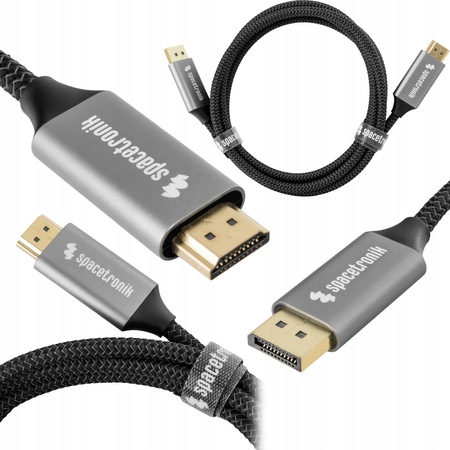 Kabel Dp Hdmi 8K 60Hz Spacetronik KDH-SPA010 1m