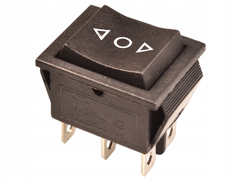 Przełącznik kołyskowy chwilowy KCD4 (ON)-OFF-(ON)