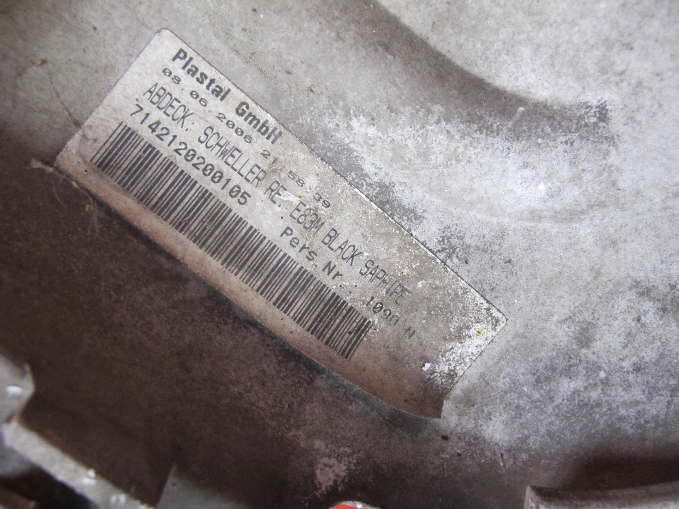 BMW X3 E83 m-packet moulding cap threshold right
