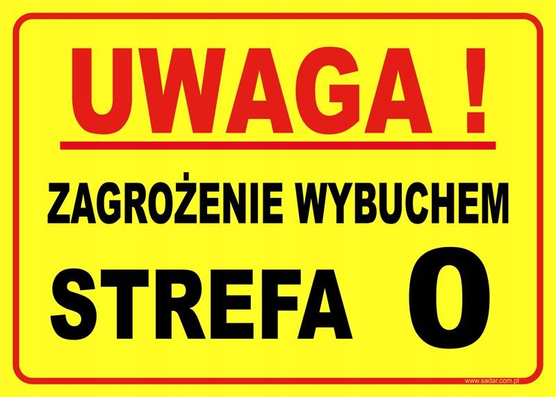 Tabliczka Zagrożenie Wybuchem Strefa 0