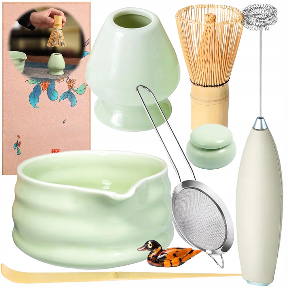 Levně Sada Na Čaj Matcha Japonská Bio S Bambusovou Metlou