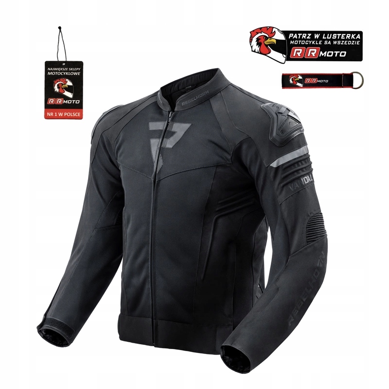 Textilní motocyklová bunda Rebelhorn Vandal Mesh Black černá Bonus