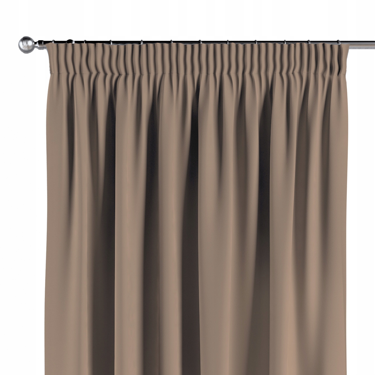 Záves na zvlnenej páske 1 ks 130x260 cm mocca