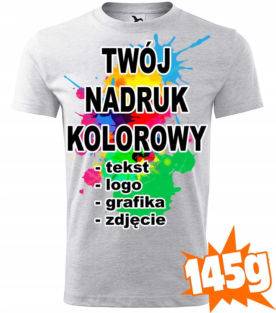 

Koszulka Z Własnym Nadrukiem męska T-shirt 3XL C03