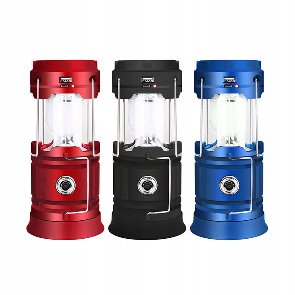 LAMPA KEMPINGOWA LED SOLARNA LATARKA 2w1 POWERBANK USB KOLORY Marka DDK