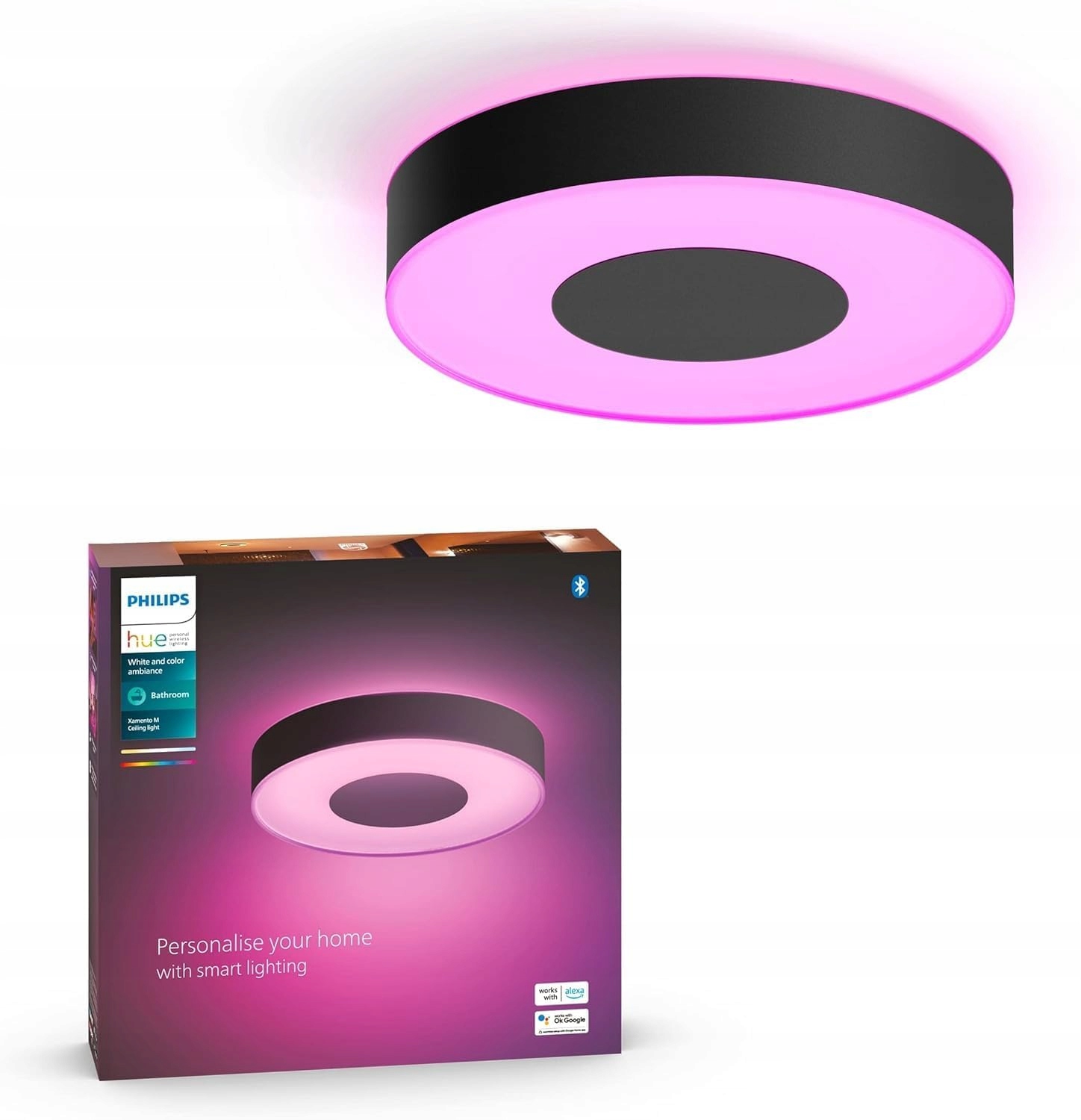 Stropné Stropné Svietidlo Philips Hue Xamento M 33,5 W IP44 Rgb Led Tw Smart