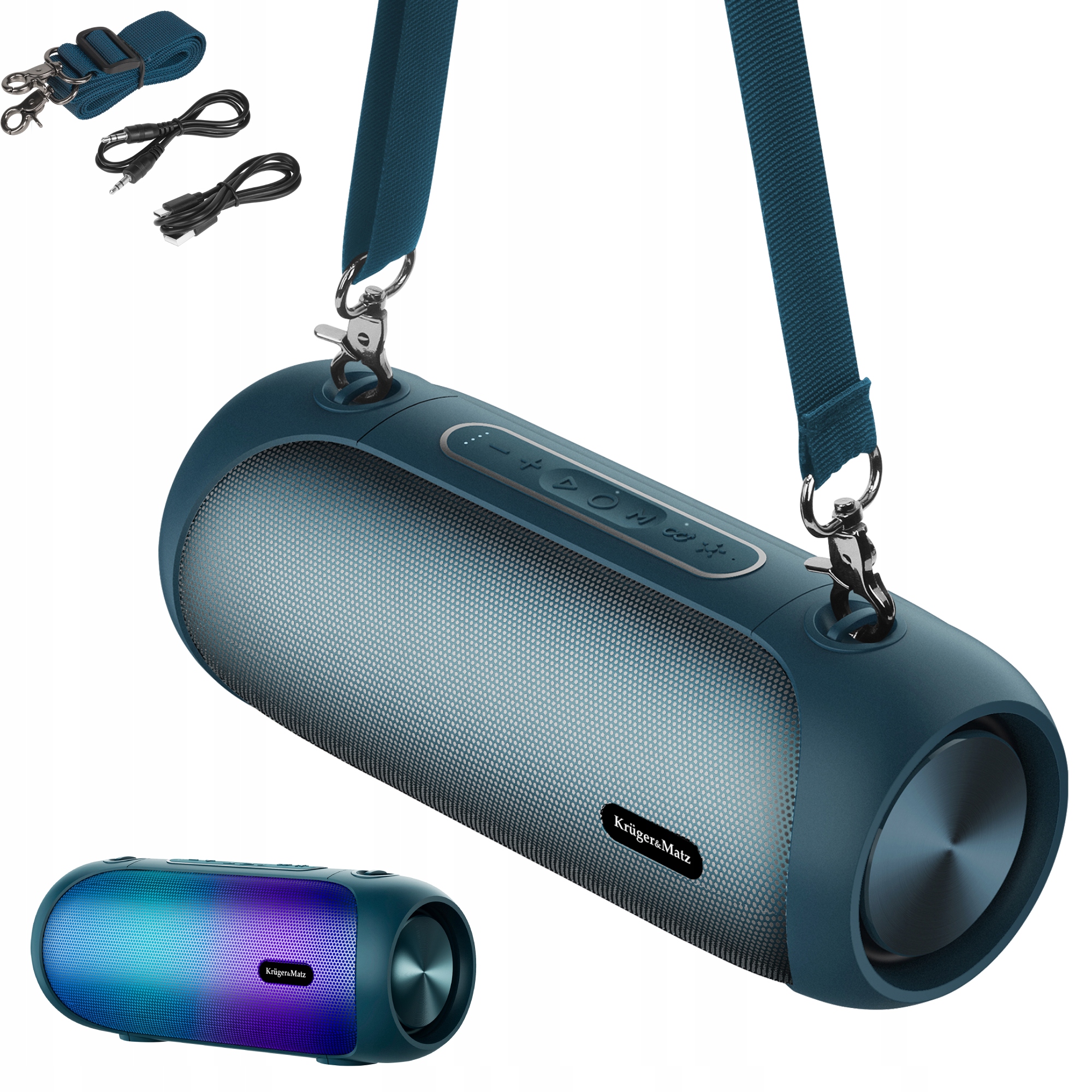 Głośnik Bluetooth IPX5 Usb Aux 30W Tws Radio Fm Bt 5.0 Boombox Kruger&Matz