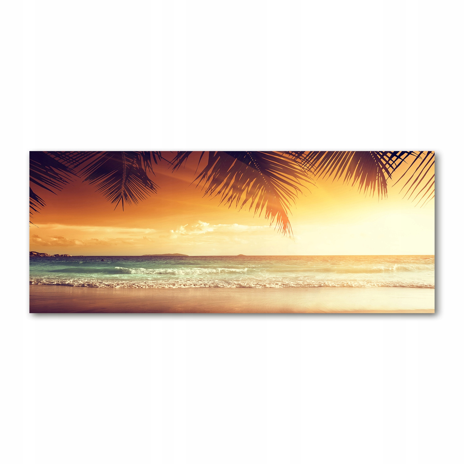 

Foto obraz szkło akryl Tropikalna plaża 125x50 cm