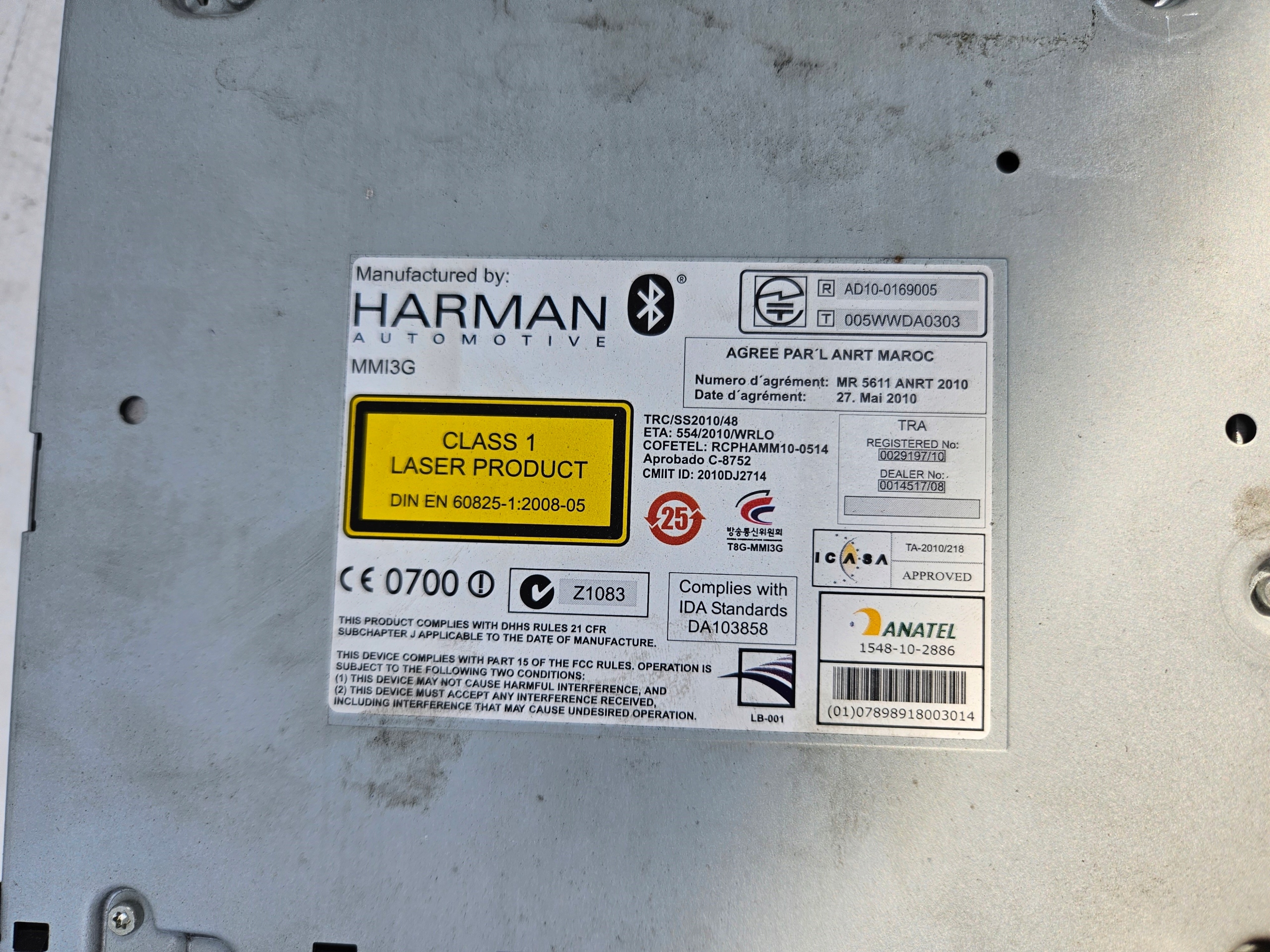 RADIO navigation card reader SIM SD MMI AUDI A6 C7 4G A7 AMI