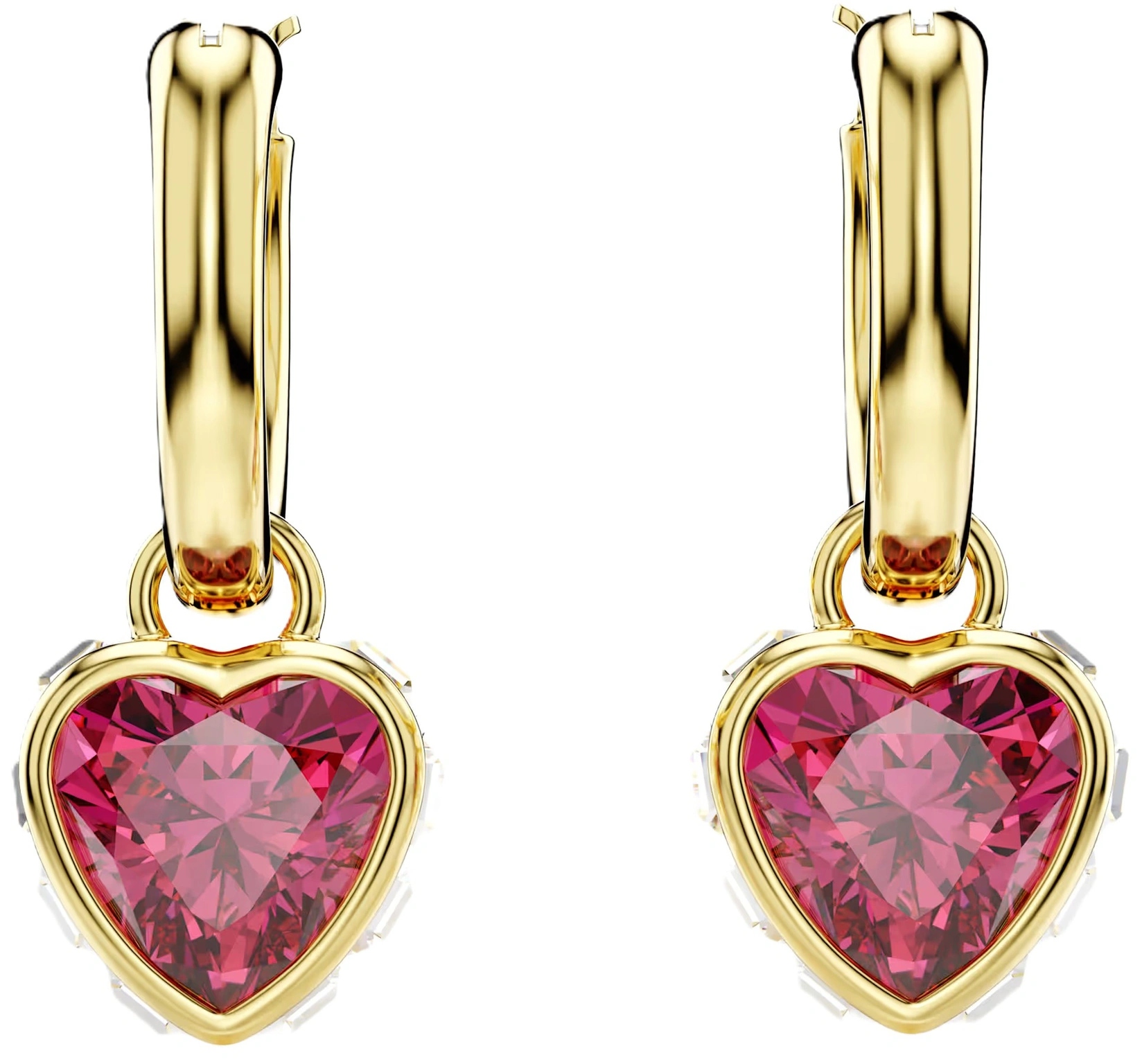 Náušnice Swarovski 5684760 Chroma Dlouhé Srdce