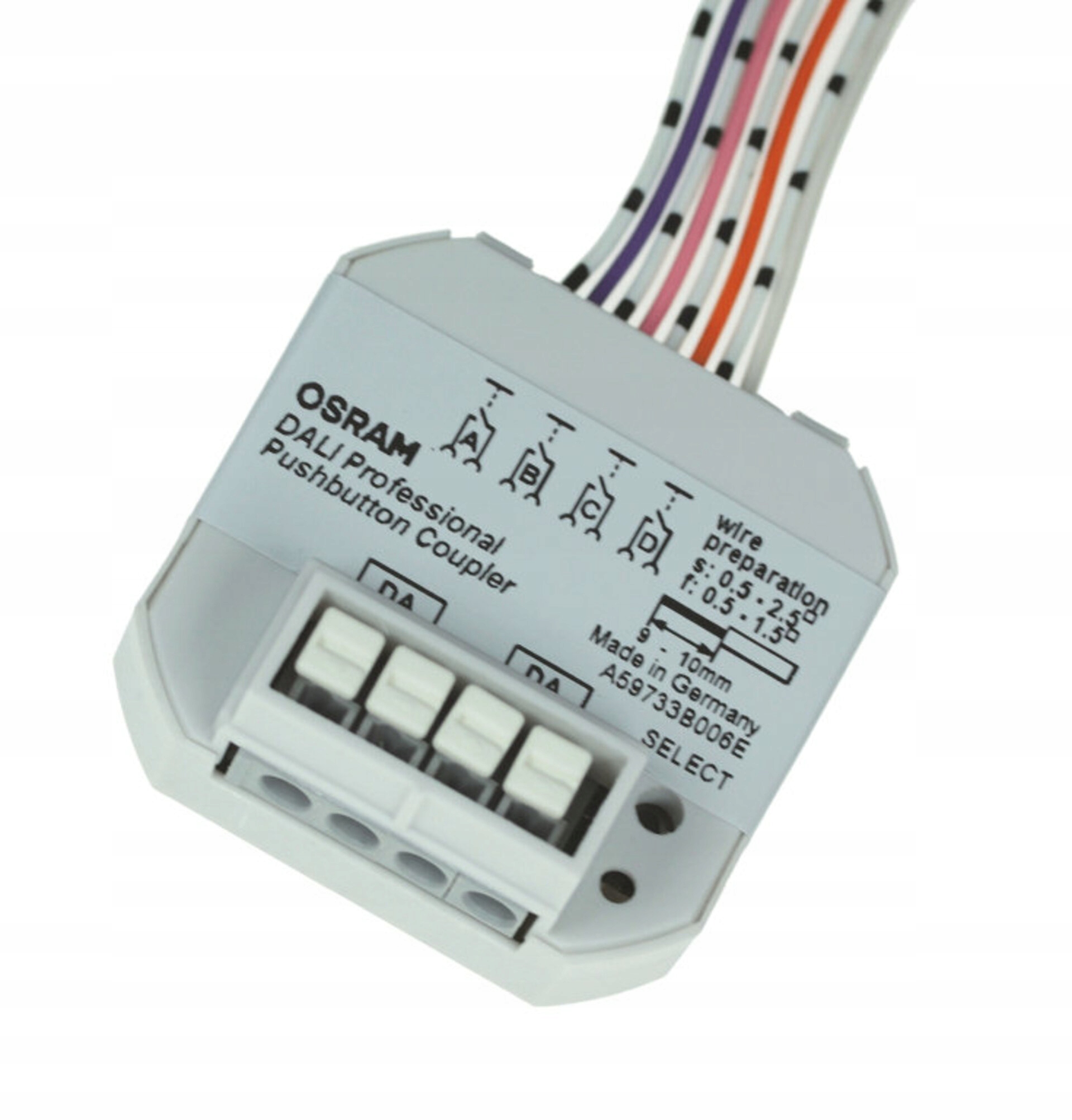 Osram Dali Professional Pushbutton Coupler adaptér pre tlačidlá, 4 vstupy