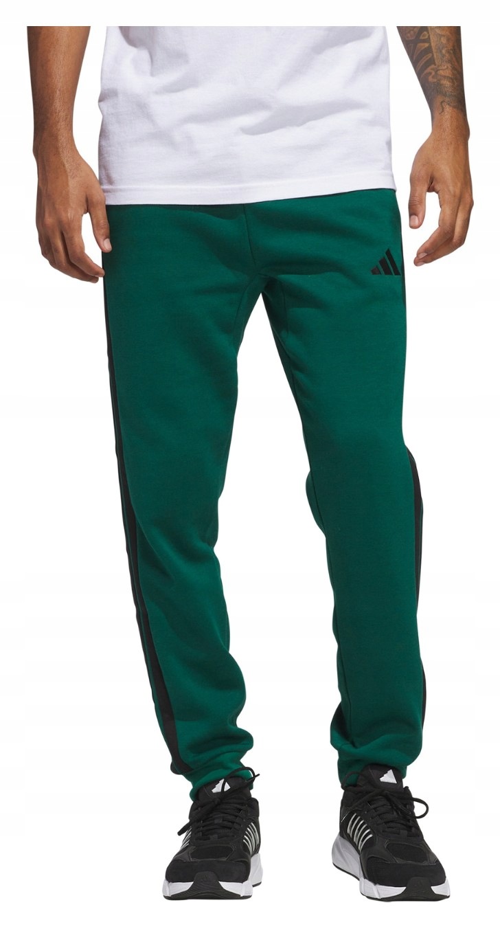 Kalhoty Adidas Essentials 3-STRIPES Fleece zelené JD1860 vel. M