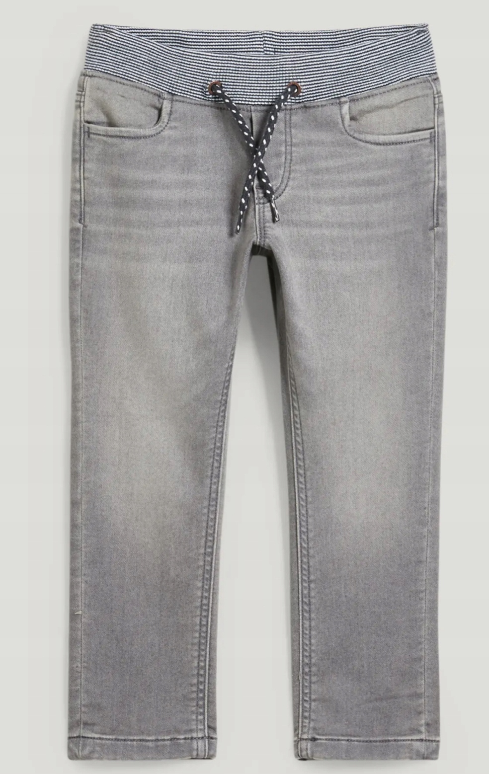 Dziecięce spodnie C&A jeansy szare Straight jeans -jog denim, r. 122, 7 lat