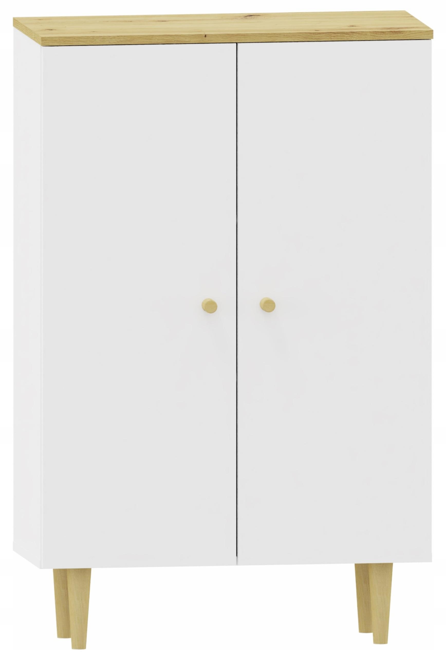 Komoda skrinka Range Com 70 2D artisan-biele dvere police regál na oblečenie