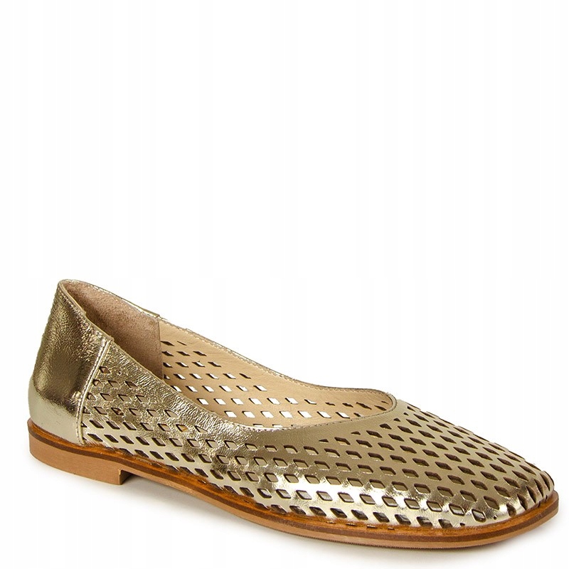 Boccato 764.0209 Zlaté Ažurové Kožené Baleríny 37