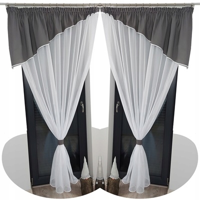 

Gotowa Firanka Okno Tarasowe 220/400 Tama Skos