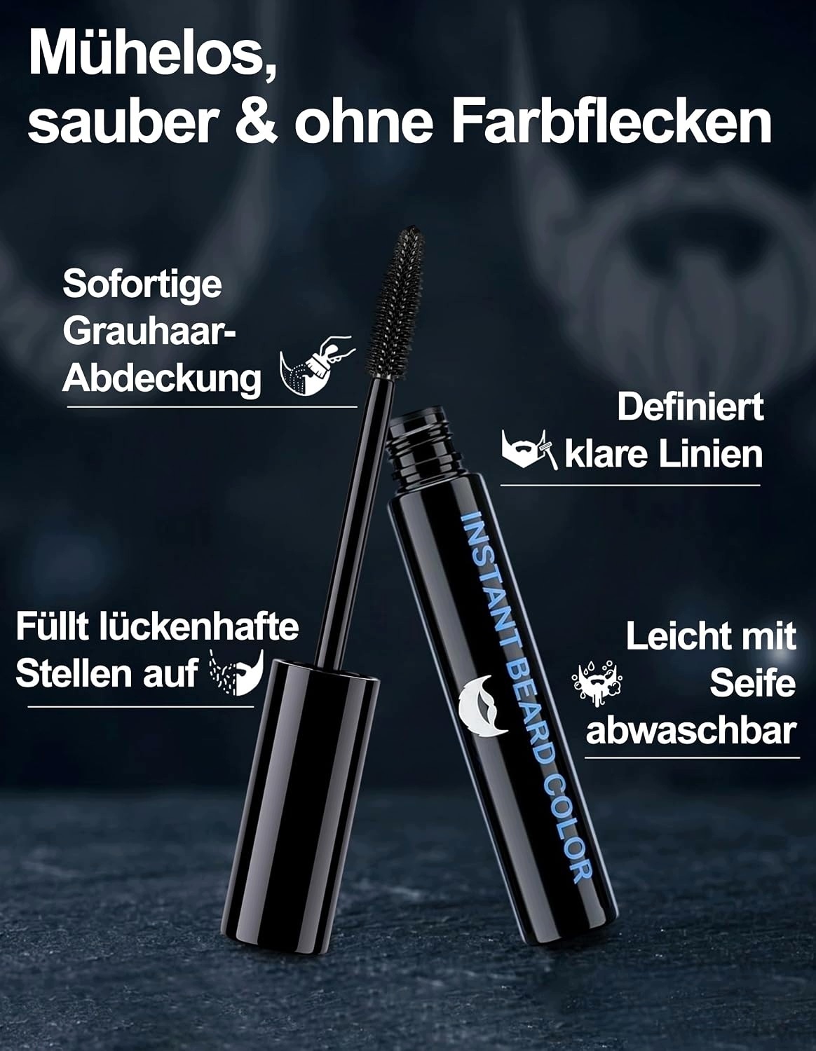 Barva Černá Barva Pro Muže Instant Beard Color