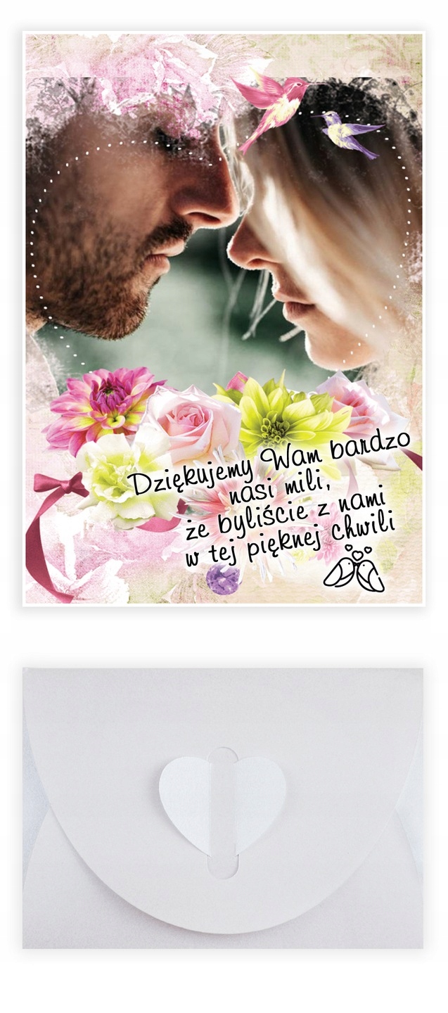

10x Podziękowania ślubne na ślub Magnes foto 7x5cm