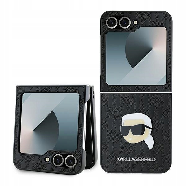 Etui Karl Lagerfeld do Galaxy Z Flip6, Galaxy Z Flip7 Fe, Czarny,