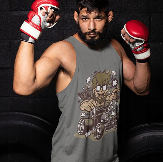 TANK TOP ANIMOWANE HIPSTER HOTROD Rozmiar XL