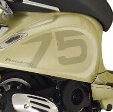 Sada nálepiek Vespa Primavera 75, limitovaná, Originálna dyha