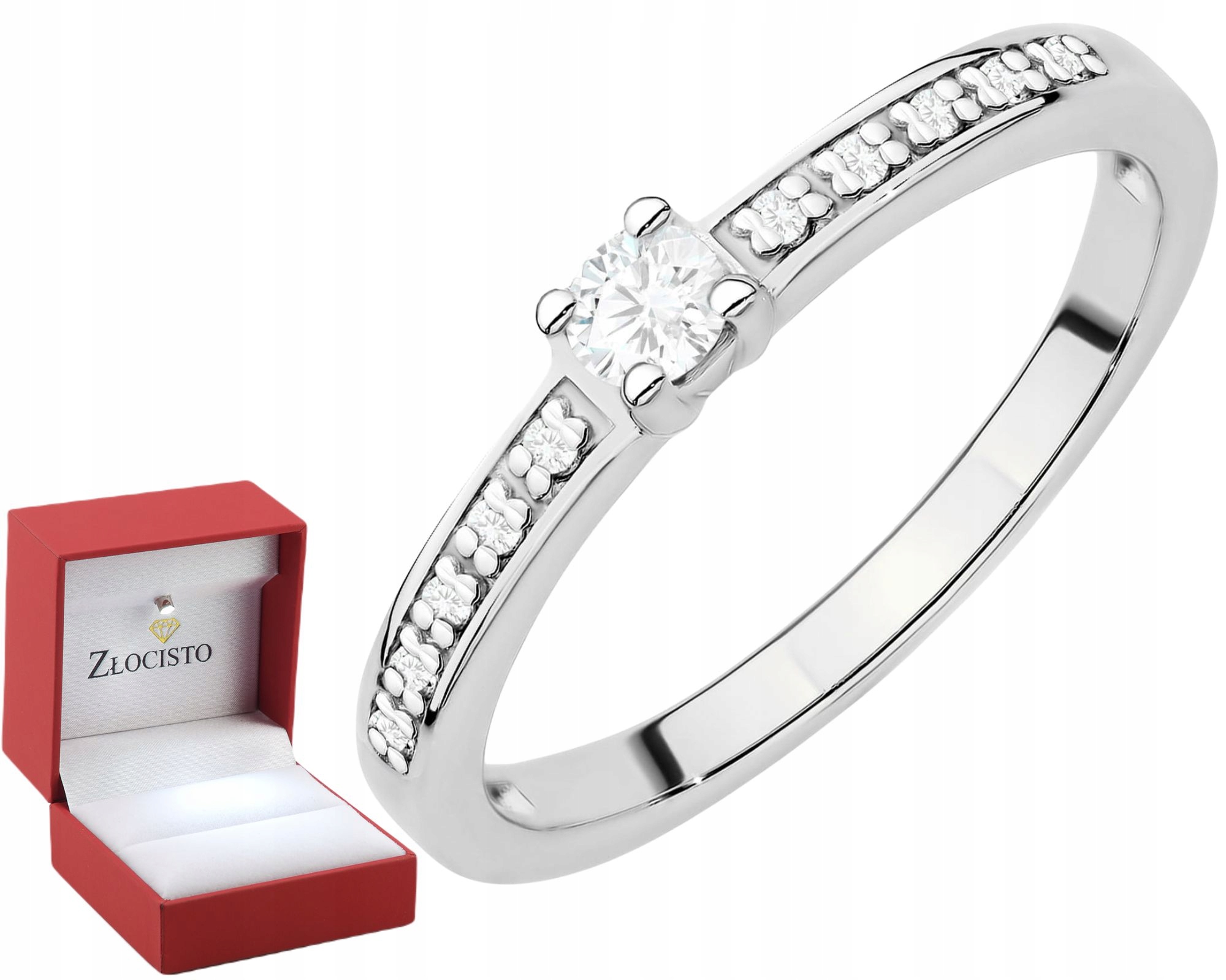 Bílé Zlato Prstýnek S Laboratorními Brilianty Zlato 585 Dárek