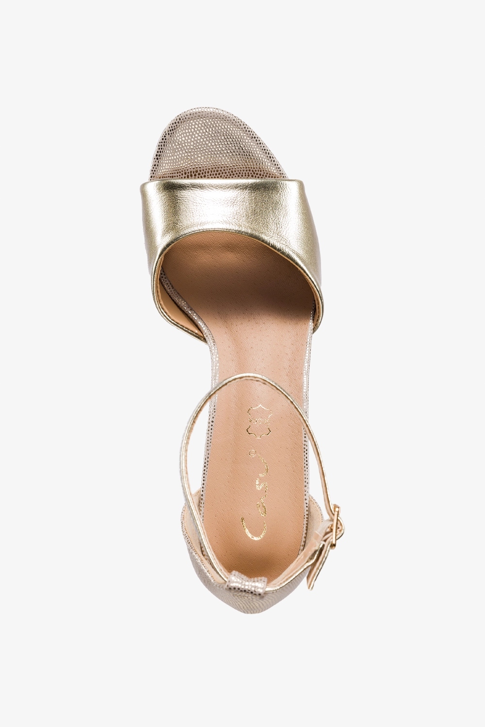 SANDAŁY DAMSKIE NA SZEROKIM SŁUPKU Z ZAKRYTĄ PIĘTĄ SKÓRZANA WKŁADKA r 38 Rozmiar 38