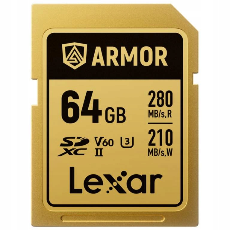 Wzmocniona Karta pamięci Lexar SDXC ARMOR Gold 64GB (R280/W210)