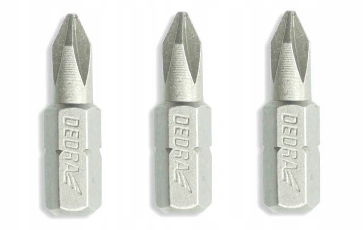 

Dedra Końcówki wkrętakowe Phillips PH1x25mm 3szt