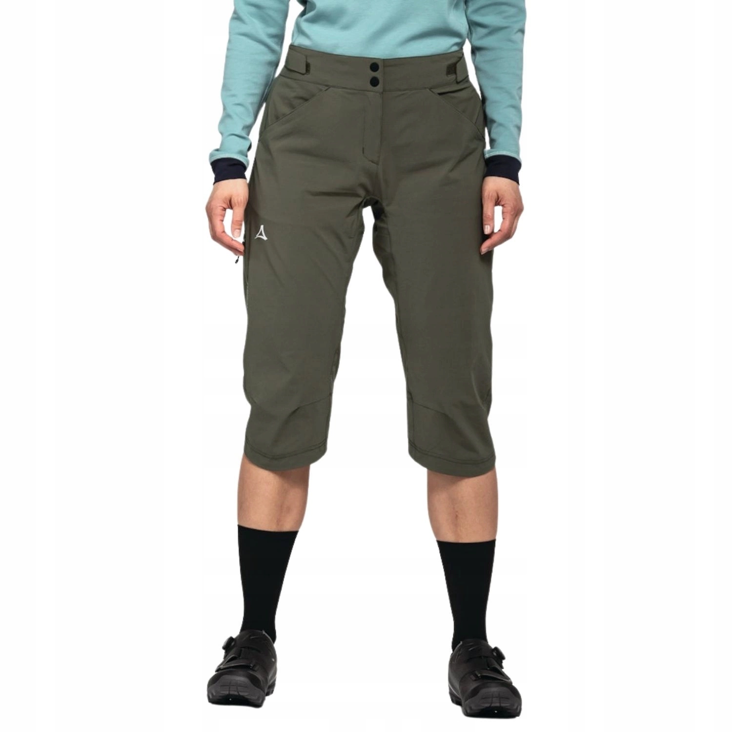 Dámské cyklistické kalhoty Schöffel Moldavia zelené sportovní 3/4 vel. L 40