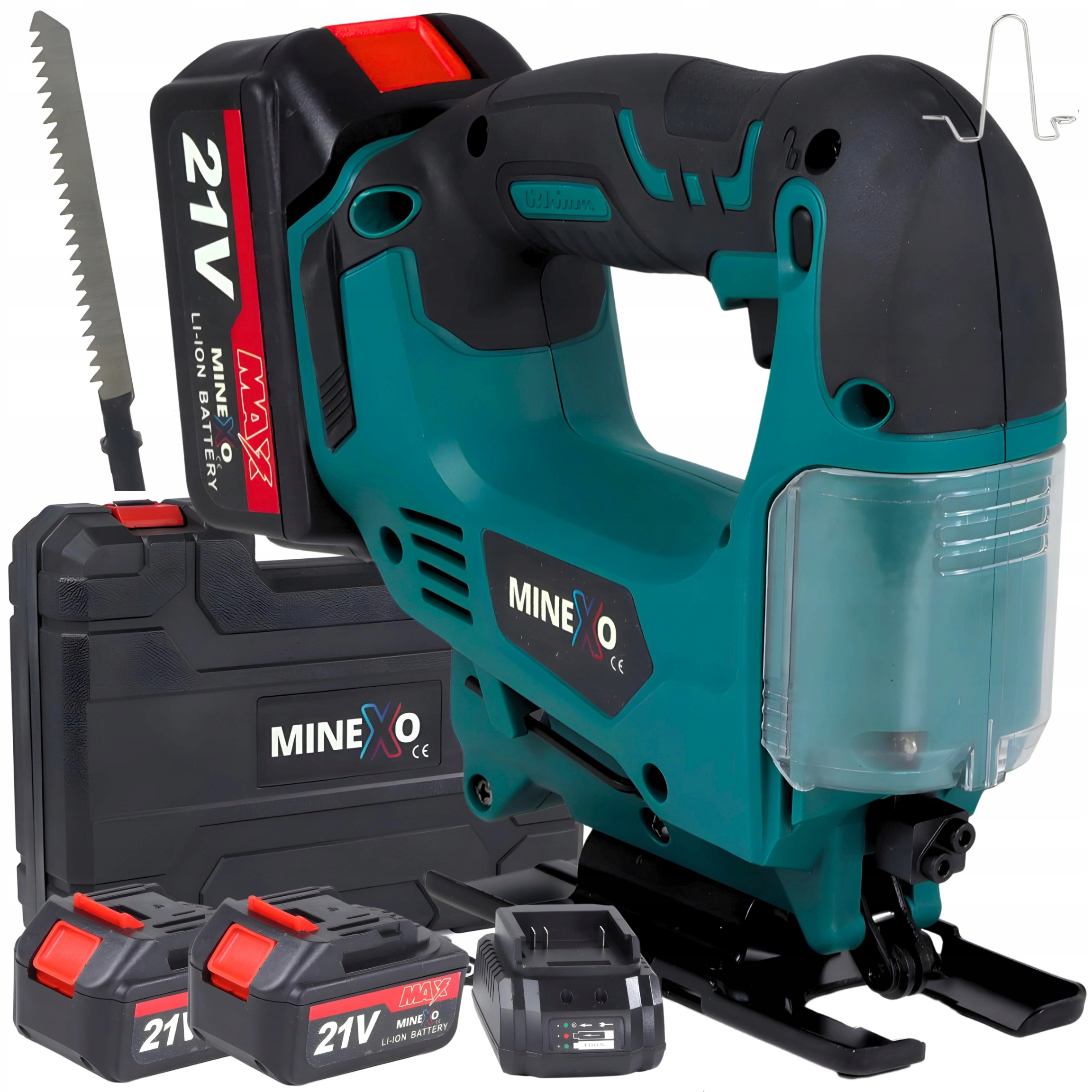 Pila Na Dřevo akumulátorová řezačka na dřevo zdvih 20 mm 2xAKU