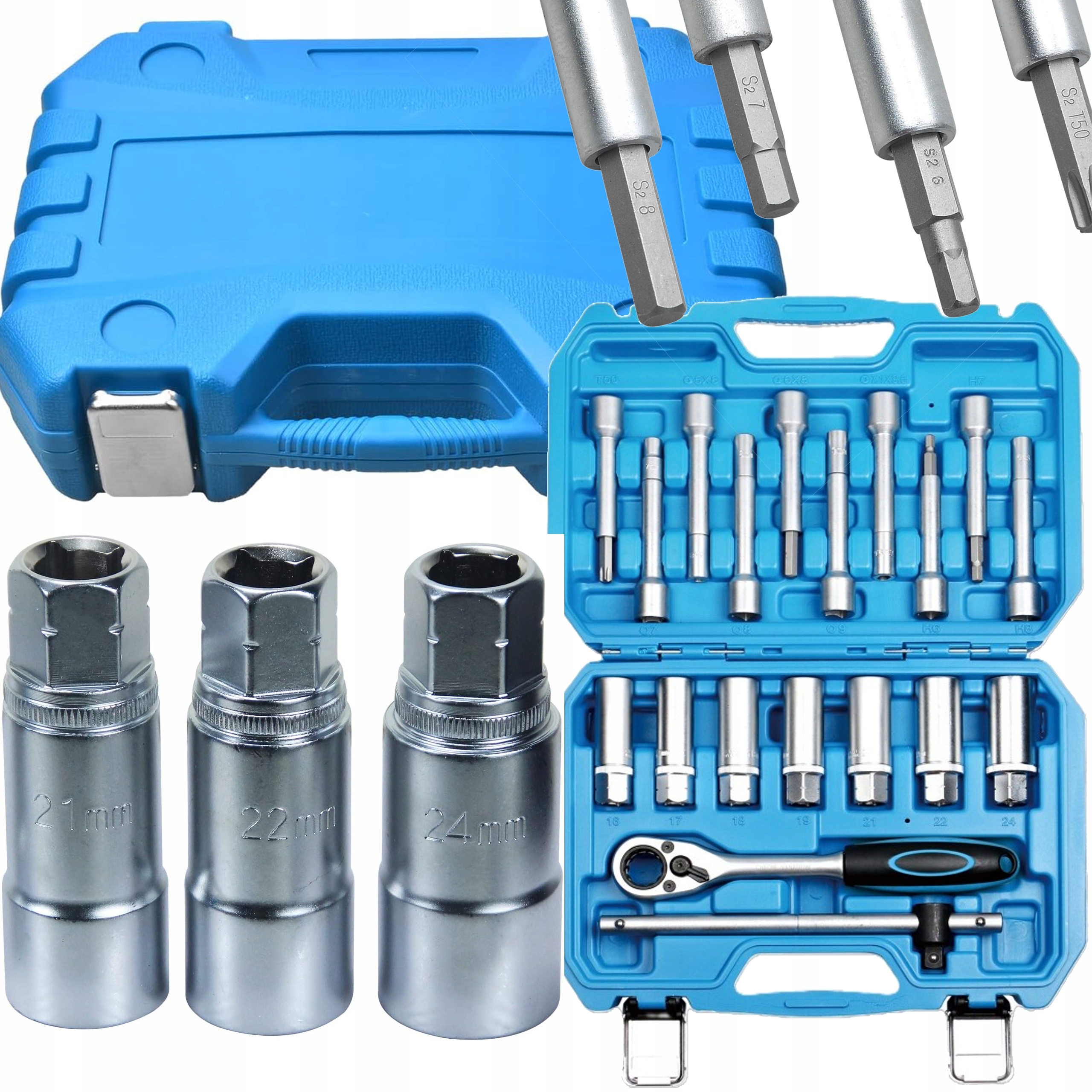 Sada Kľúčov Na Demontáž Montáž Tlmičov 19ks Kufor