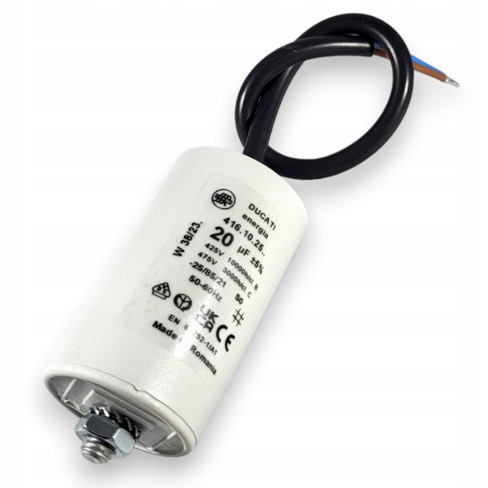 Kondensator rozruchowy do silników 20uf 450V DUCATI ENERGIA