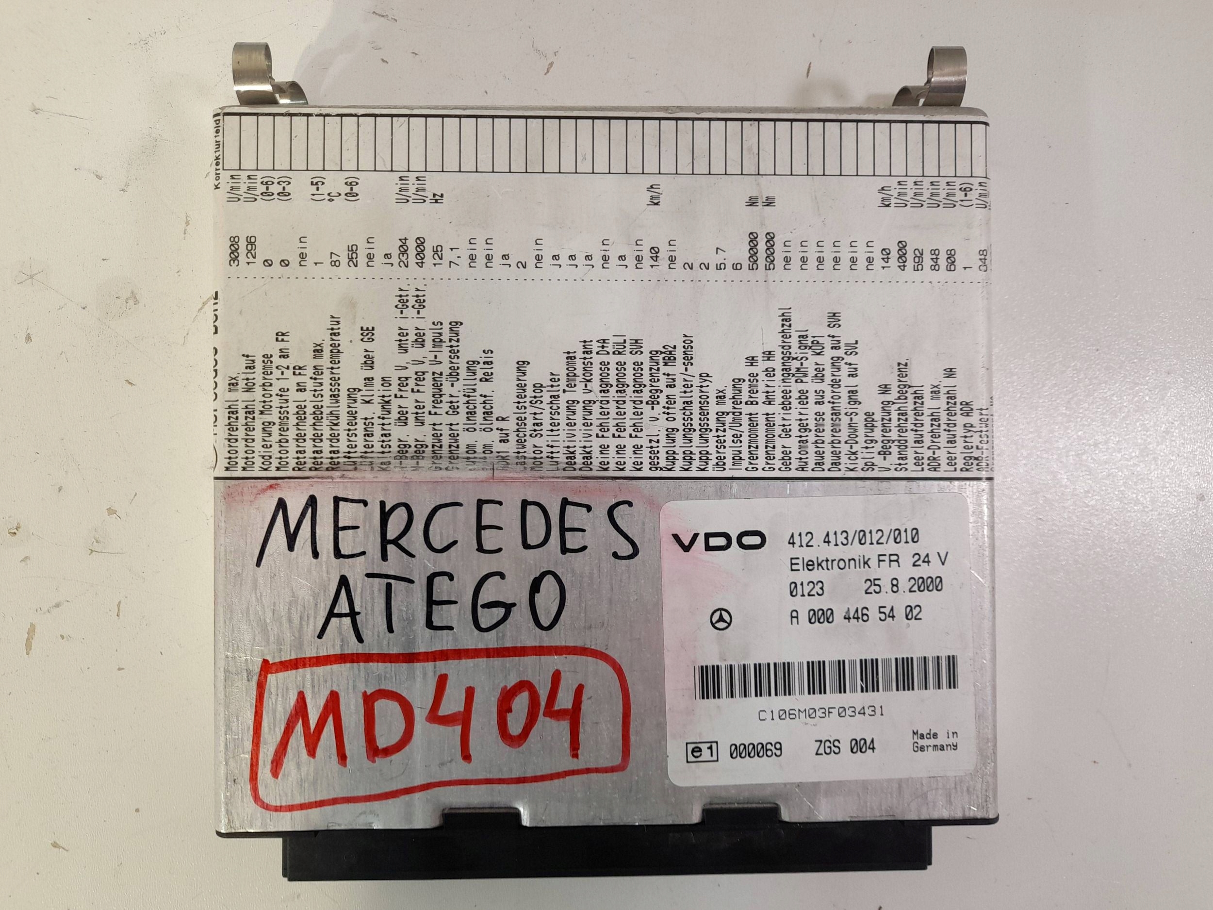 Mercedes-Benz Atego FR VDO A0004465402 (MD404)