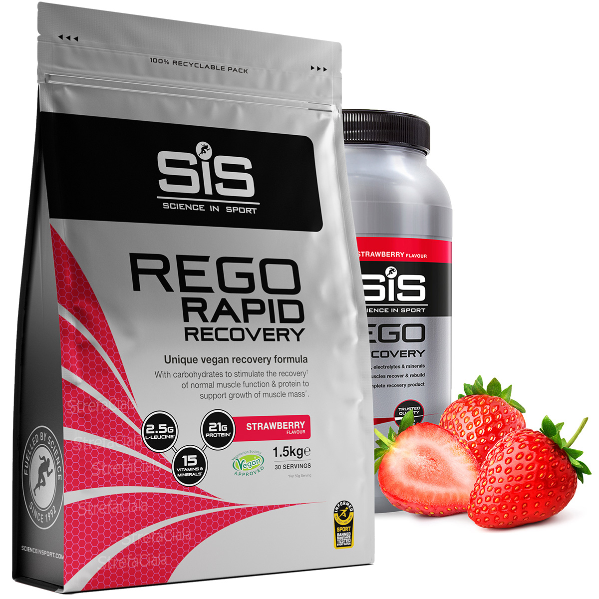 Sis Rego Rapid Recovery 1500 g Regenerační Koktejl Po Tréninku Jahoda